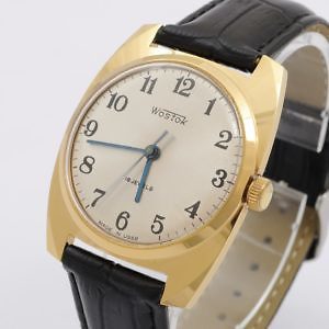 wostok gold plated watch