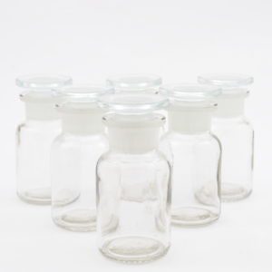 glass apothecary bottles
