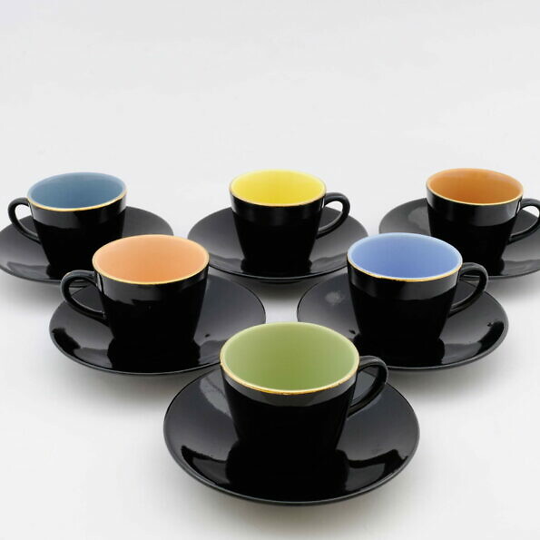 Colourful cups by Ditmar Urbach in brussel style