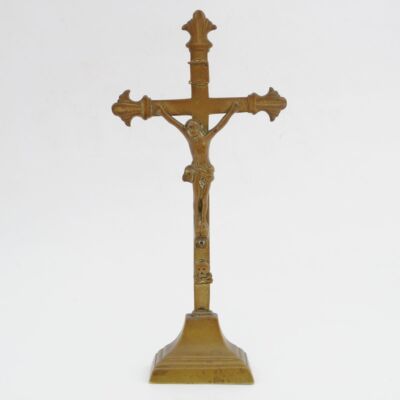 Francuski mosiężny krucyfiks, XVIII/XIX wiek