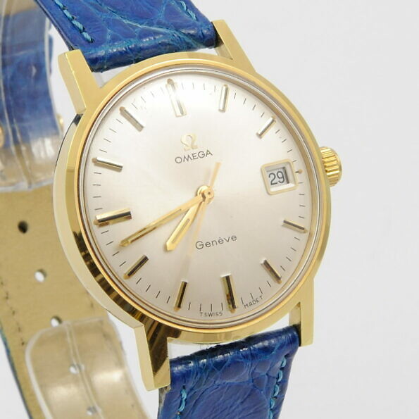 gold plated omega geneve 136.070