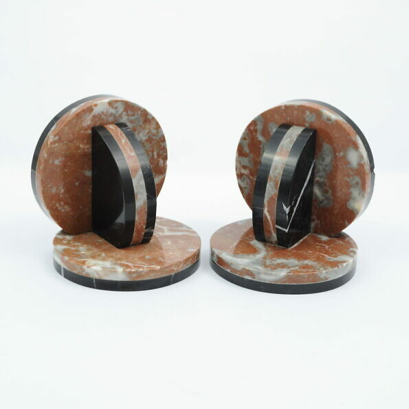 Art Deco Marble Bookends, 1930s
