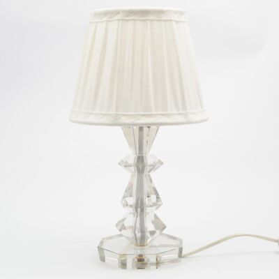 Kryształowa lampa stołowa / buduarowa, lata 70.