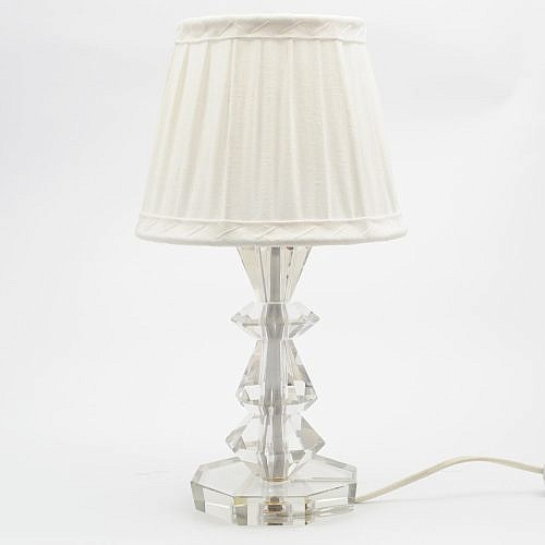 Kryształowa lampa stołowa / buduarowa, lata 70.