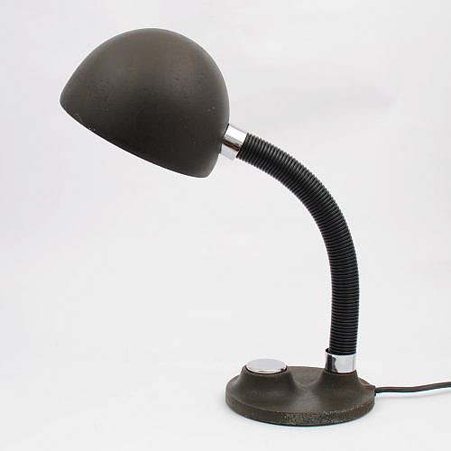Brązowa Lampa biurkowa Hillebrand z lat 70. XX w.