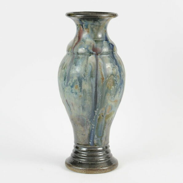 Drip Glaze Stoneware Vase by Roger Guerin
