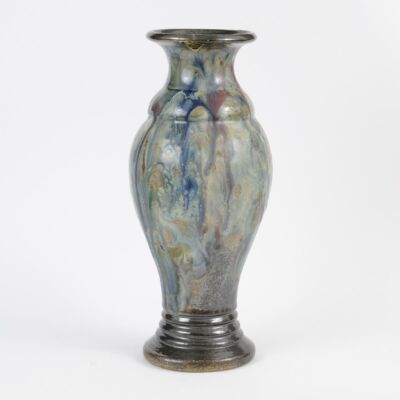 Belgijski kamionkowy wazon art deco proj. Roger Guerin, lata 30.