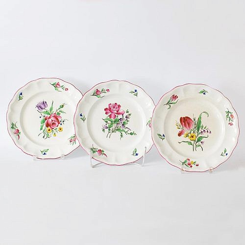 Komplet talerzy Luneville, Francja, XIX w.