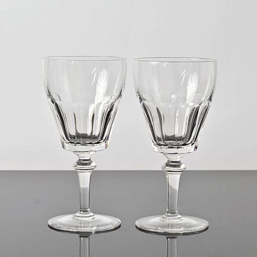 Kryształowe kieliszki do wody Val Saint Lambert, Belgia, lata 50.