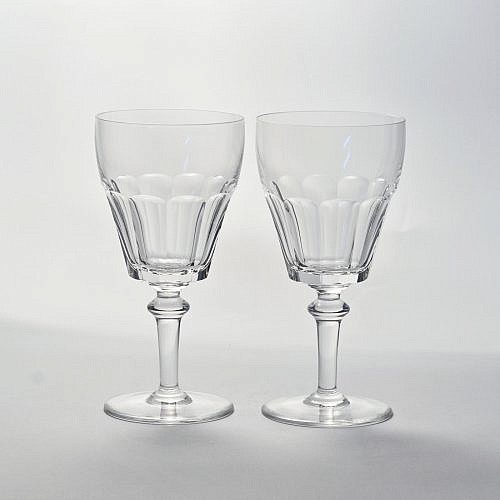 Kryształowe kieliszki do wody Val Saint Lambert, Belgia, lata 50.