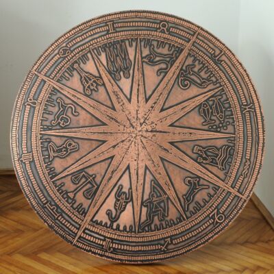 Stolik kawowy ze znakami zodiaku, Niemcy, lata 70.