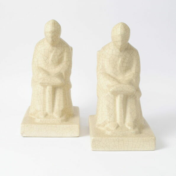 Figuralne podpórki do książek, Ceramique De Bruxelles, Belgia, lata 30.