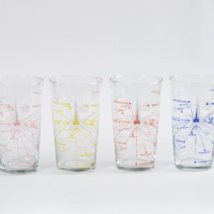 Zestaw szklanek z Expo 58, Belgia, lata 50.