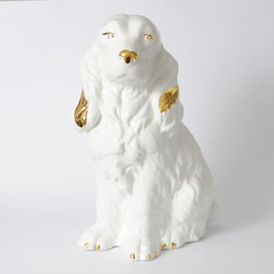 Ceramiczna figura psa, lata 60.