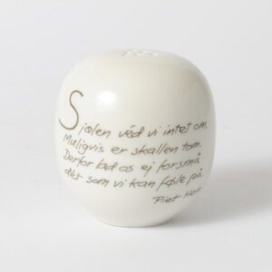 Porcelanowa solniczka, proj. P. Hein, Royal Copenhagen, Dania, lata 70.