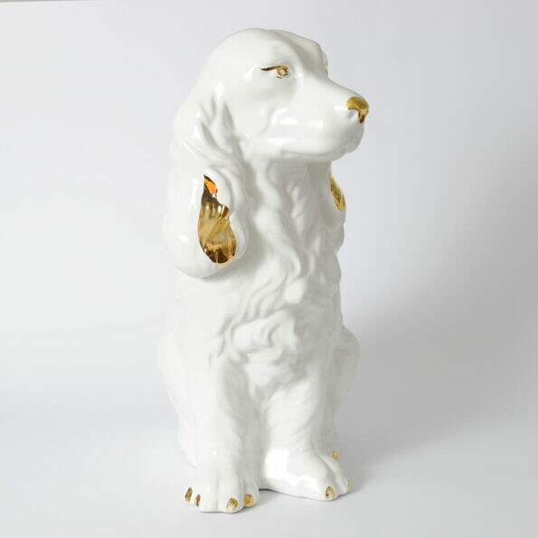 Ceramiczna figura psa, lata 60.