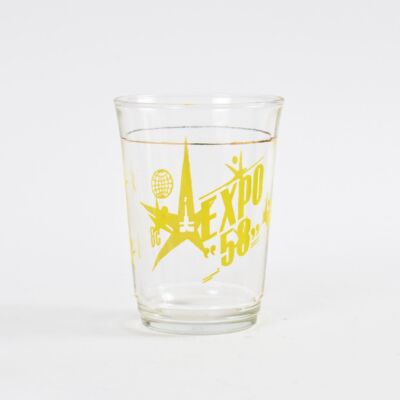 Kolekcjonerska szklanka z Expo 58, Belgia, lata 50.
