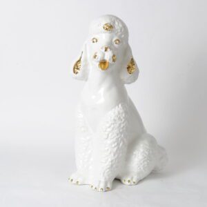 Ceramiczna figura pudla, Włochy, lata 60.