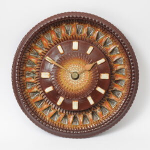 Ceramiczny zegar ścienny Kienzle i Silberdistel Keramik, Niemcy, lata 70.