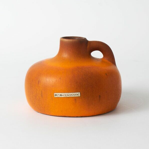 Pomarańczowy wazon Otto Keramik