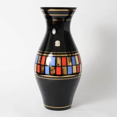 Hialitowy wazon mid-century,  VEB Kunst-Glas Wasungen., Niemcy, lata 50.