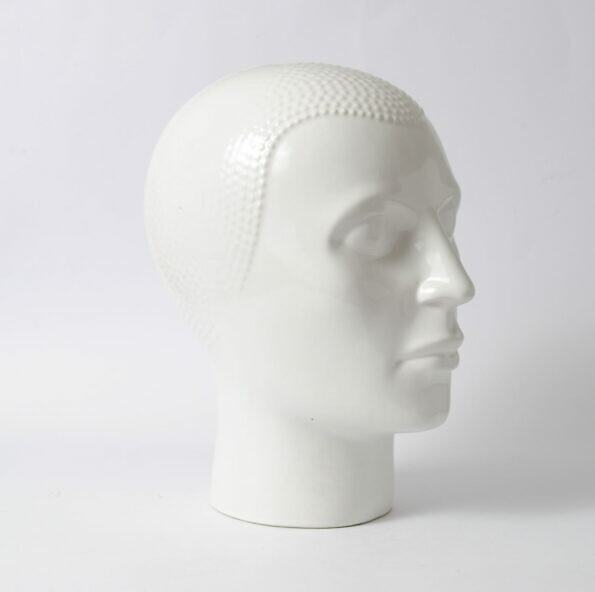 Biała ceramiczna głowa, Royal Delft, Holandia, lata 70.