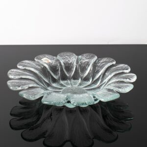 Holmegaard patera ze szkła prasowanego, proj. Sidse Werner, Dania, lata 80.