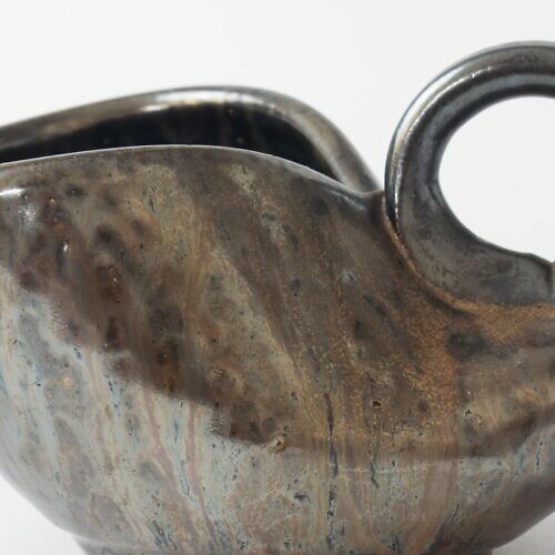 Ciemnoszary ceramiczny wazon autorski - Marcellus Aubry