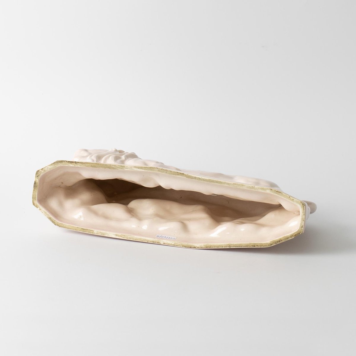 Ceramiczna figura lwa w stylu art deco, Saint Clement, Francja lata 30.