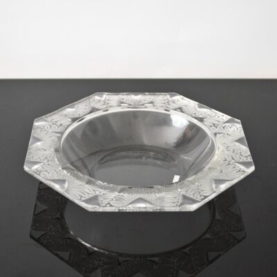 Szklana misa art deco Lalique Chantilly, proj. Rene Lalique
