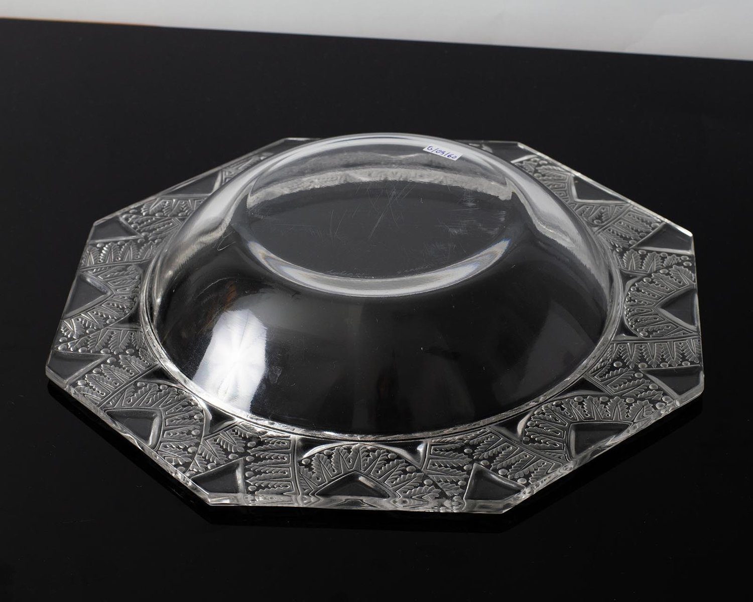 Szklana misa art deco Lalique Chantilly, proj. Rene Lalique