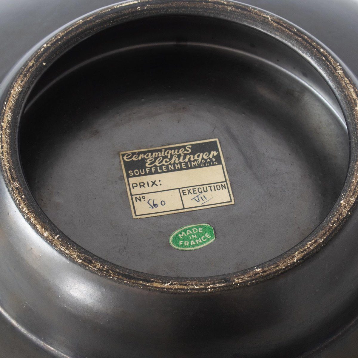 Duża ceramiczna misa Elchinger, Francja, lata 50.