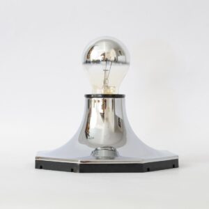 Chromowany kinkiet w stylu space age proj. Motoko Ishii dla Staff, lata 70.