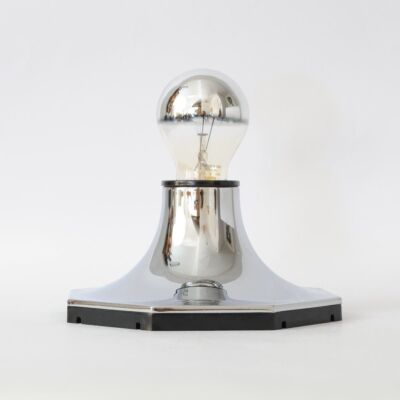 Chromowany kinkiet w stylu space age proj. Motoko Ishii dla Staff, lata 70.