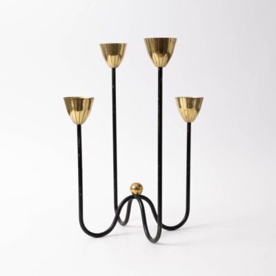 Świecznik w stylu mid-century modern proj. Gunnar Ander, Ystad Metall, lata 50. XX w.