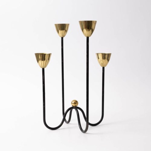 Świecznik w stylu mid-century modern proj. Gunnar Ander, Ystad Metall, lata 50. XX w.