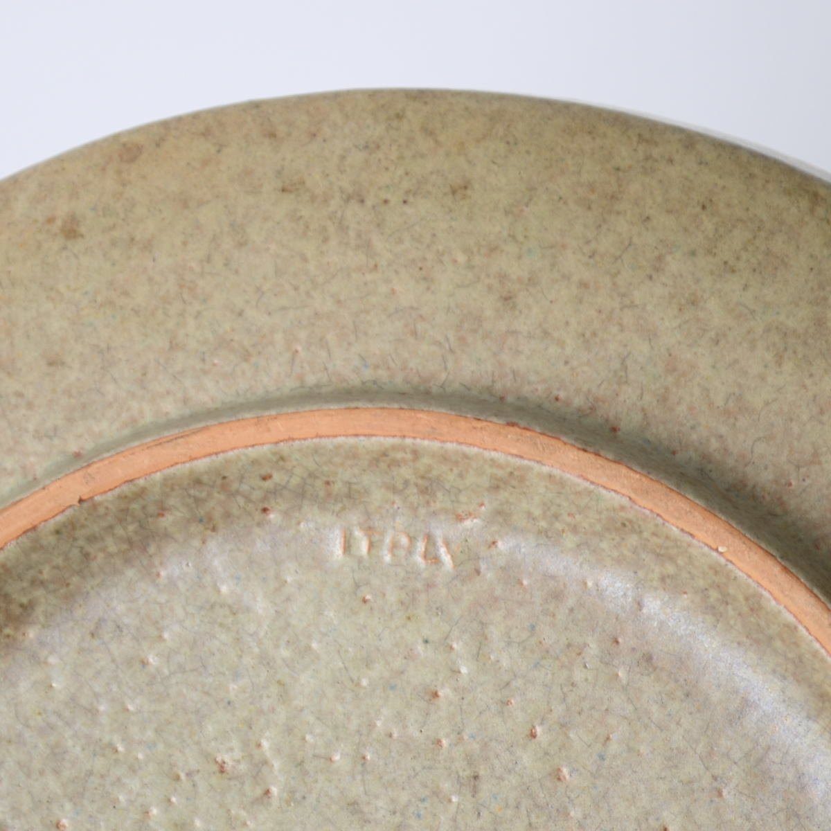 Ceramiczna patera w odcieniach zieleni i ochry, Italica Ars, Włochy, lata 60.